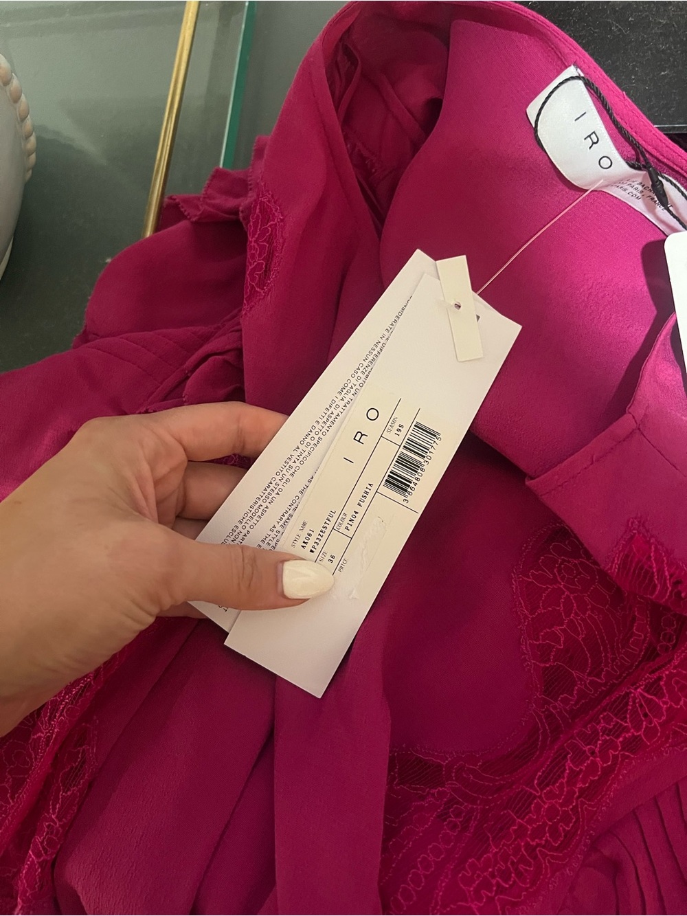 IRO Fuchsia Ruffle Mini Dress - Picture 6 of 6